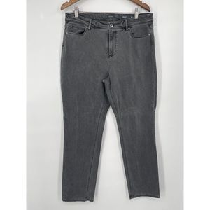 J. Jill 14P Straight Leg Jeans Womens Gray Excellent High Rise Stretch Denim